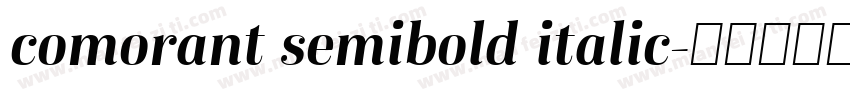 comorant semibold italic字体转换